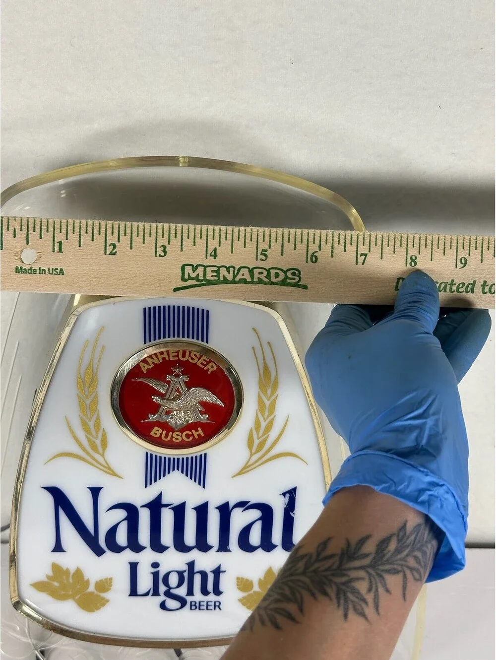 Vintage Anheuser-Busch Natural Light Beer Sign Lighted Plaque C-11